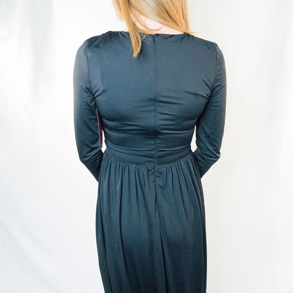 Little Mistress Full Length Twist Gown Dress 0074 - Picture 7 of 8
